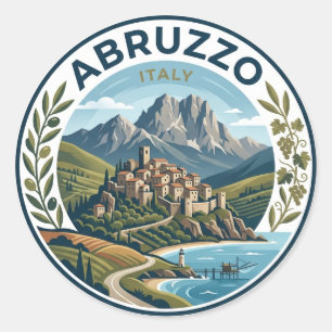Sticker Rond Abruzzes Italie