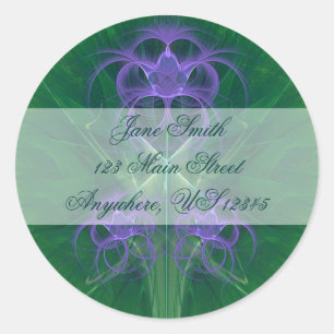 Sticker Rond Absinthe Tulips Mandala