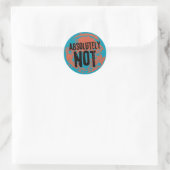 Sticker Rond Absolument pas, Grunge Orange et Bleu (Sac)