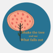 Sticker Rond Abstract Cute Fruit Tree (Devant)
