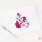 Sticker Rond Abstract floral watercolor paintings (Enveloppe)