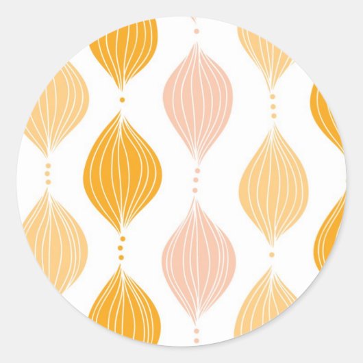 Sticker Rond Abstract golden ogee pattern (Devant)