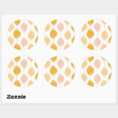 Sticker Rond Abstract golden ogee pattern (Feuille)