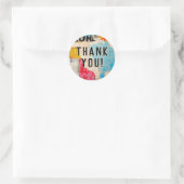 Sticker Rond Abstract Modern Collage Thank You (Sac)