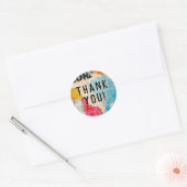Sticker Rond Abstract Modern Collage Thank You (Enveloppe)