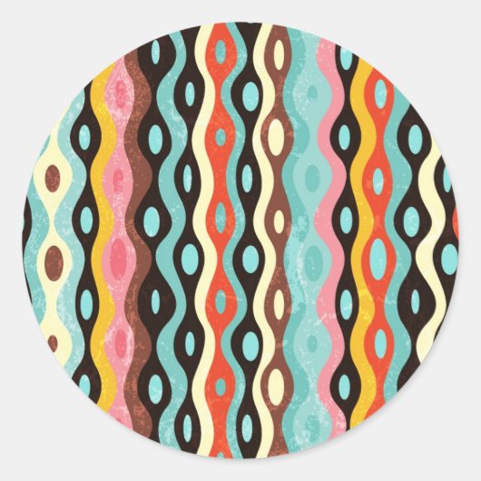 Sticker Rond Abstract multicolor pattern (Devant)