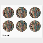 Sticker Rond Abstract pattern (Feuille)