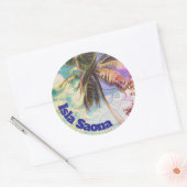 Sticker Rond Abstract Rainbow (Enveloppe)