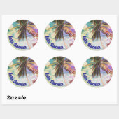 Sticker Rond Abstract Rainbow (Feuille)