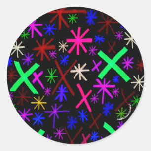Sticker Rond Abstrait