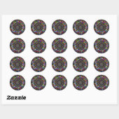 Sticker Rond Abstrait (Feuille)