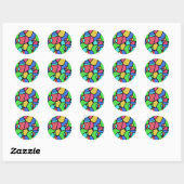 Sticker Rond Abstrait 02 (Feuille)