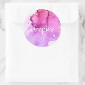 Sticker Rond Abstrait aquarelle peinte à la main arrière - plan (Sac)