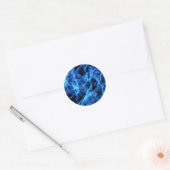 Sticker Rond Abstrait bleu (Enveloppe)