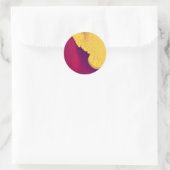 Sticker Rond Abstrait Braise Dorée (Sac)