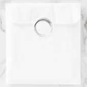 Sticker Rond abstrait cercle ronde géométrique noir blanc manme (Sac)