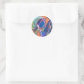 Sticker Rond abstrait "Colour Rush" (Sac)