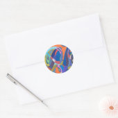 Sticker Rond abstrait "Colour Rush" (Enveloppe)