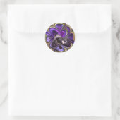 Sticker Rond Abstrait d'anémone violet (Sac)