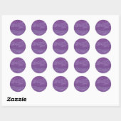 Sticker Rond Abstrait de Zèbre pourpre (Feuille)