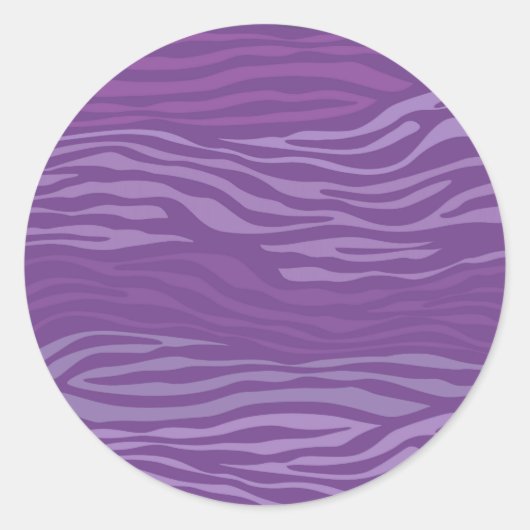 Sticker Rond Abstrait de Zèbre pourpre (Devant)