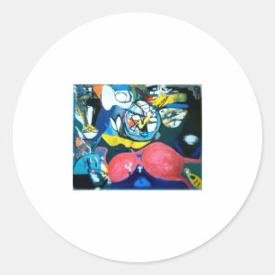 Sticker Rond Abstrait jazz du printemps Jeff Hankamer Artjunkha