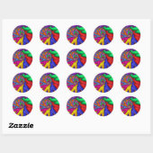 Sticker Rond Abstrait lumineux (Feuille)