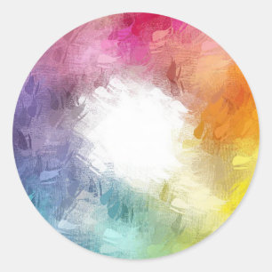 Sticker Rond Abstrait Modèle Blank  bleu vert rose rouge