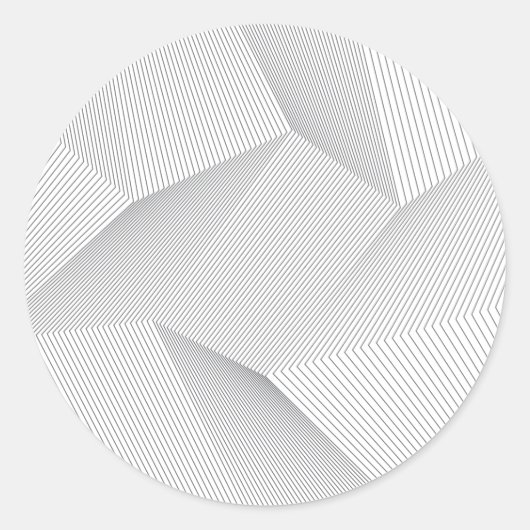 Sticker Rond Abstrait, moderne, simple, dynamique motif de lign (Devant)