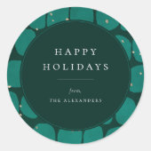 Sticker Rond Abstrait Motif Modish (Devant)