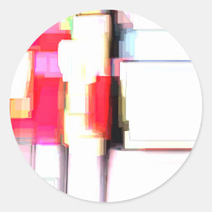 Sticker Rond abstrait numérique "Blink"