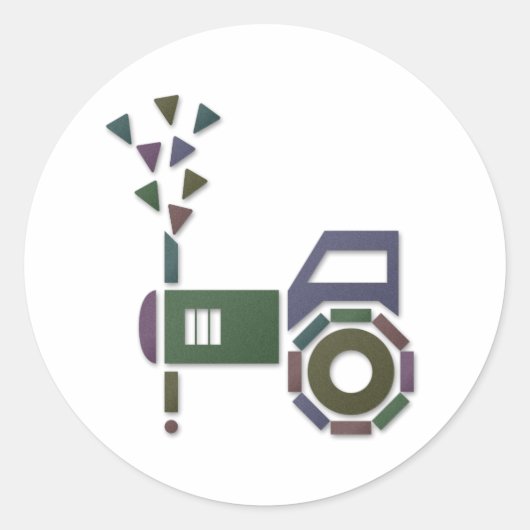 Sticker Rond Abstrait ou (Devant)