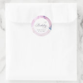 Sticker Rond Abstrait Pastel Purple Bleu Turquoise N'Importe Qu (Sac)