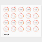 Sticker Rond Abstrait Pastel Rose Orange N'Importe Quel Âge Ann (Feuille)