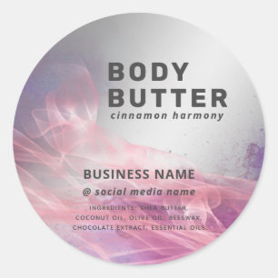 Sticker Rond Abstrait rose or moderne encre artistique produit