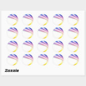 Sticker Rond Abstrait Swirl 1 (Feuille)