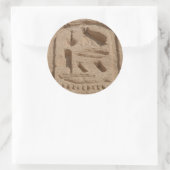 Sticker Rond abu simbel cartouche (Sac)