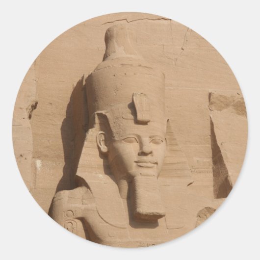 Sticker Rond abu simbel pharoah (Devant)