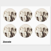 Sticker Rond abu simbel pharoahs (Feuille)