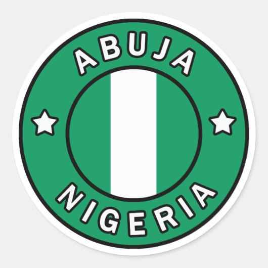 Sticker Rond Abuja Nigeria (Devant)