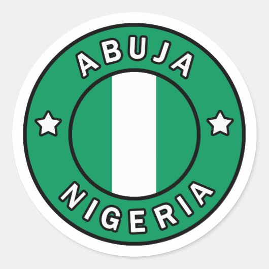 Sticker Rond Abuja Nigeria (Devant)