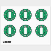 Sticker Rond Abuja Nigeria (Feuille)