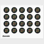 Sticker Rond Aby Analyste De Comportement Appliqué Autisme Lets (Feuille)