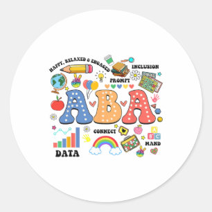 Sticker Rond Aby Thérapiste Comportement Analyste Autisme Théra