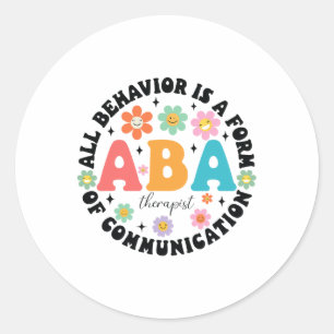 Sticker Rond Aby Thérapiste Comportement Analyste Autisme Théra