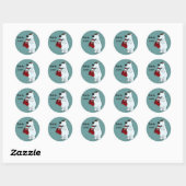 Sticker Rond AC- Ours polaire Cool Lecture du dessin saxophone (Feuille)