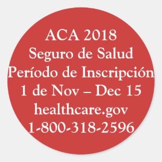 Sticker Rond ACA Período de Inscripción - Resistencia Roja