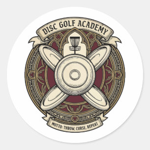 Sticker Rond Académie de Disc Golf Crest