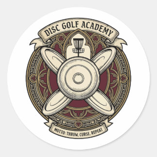 Sticker Rond Académie de Disc Golf Crest