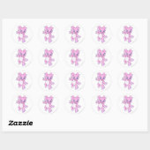 Sticker Rond Acara rose (Feuille)